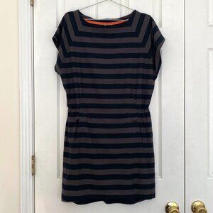 Helly Hansen Thalia Shirt Dress Grey/Black Stripe Small